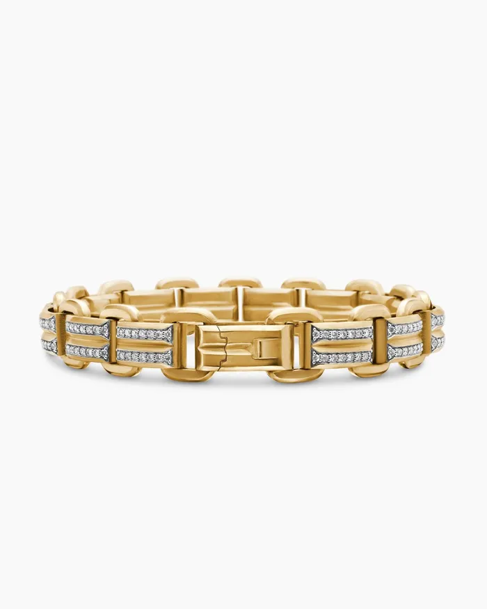 Mens Streamline Link Bracelet In 18K Yellow Gold 75mm Men David Yurman Chain Mens Streamline Link Bracelet In 18K Yellow Gold 75mm Men David Yurman Chain