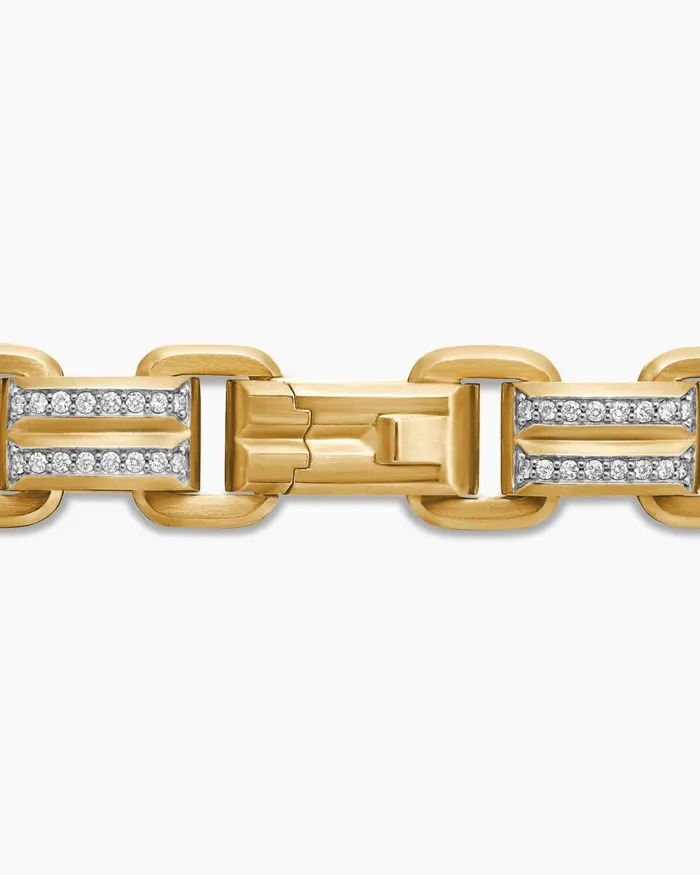 Mens Streamline Link Bracelet In 18K Yellow Gold 75mm Men David Yurman Chain Mens Streamline Link Bracelet In 18K Yellow Gold 75mm Men David Yurman Chain