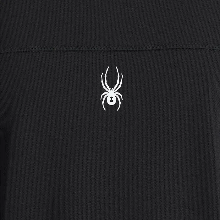 Mens Stretch Charger Crew Black Spyder Layers