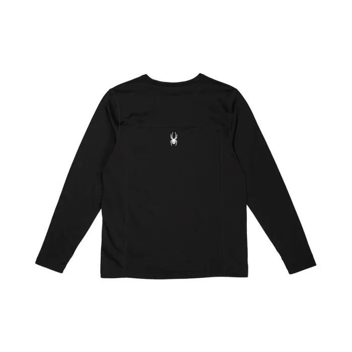Mens Stretch Charger Crew Black Spyder Layers