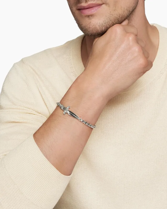 Mens Waves Dagger Bracelet In Sterling Silver 5mm Men David Yurman Chain Mens Waves Dagger Bracelet In Sterling Silver 5mm Men David Yurman Chain