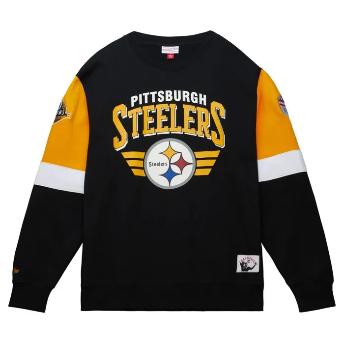 Mitchell and Ness All Over Crew 30 Pittsburgh Steelers Men Hoodies and Sweatshirts Mitchell and Ness All Over Crew 30 Pittsburgh Steelers Men Hoodies and Sweatshirts