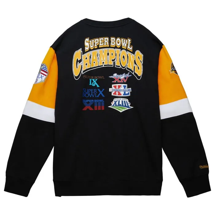 Mitchell and Ness All Over Crew 30 Pittsburgh Steelers Men Hoodies and Sweatshirts Mitchell and Ness All Over Crew 30 Pittsburgh Steelers Men Hoodies and Sweatshirts