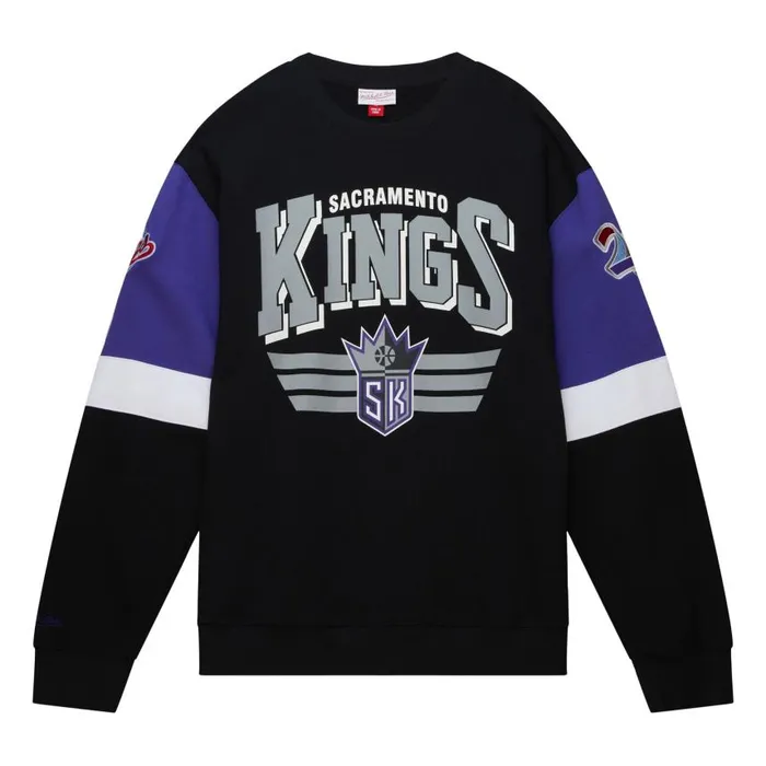 Mitchell and Ness All Over Crew 30 Sacramento Kings Men Hoodies and Sweatshirts Mitchell and Ness All Over Crew 30 Sacramento Kings Men Hoodies and Sweatshirts