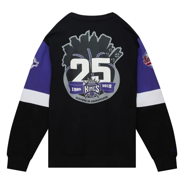 Mitchell and Ness All Over Crew 30 Sacramento Kings Men Hoodies and Sweatshirts Mitchell and Ness All Over Crew 30 Sacramento Kings Men Hoodies and Sweatshirts