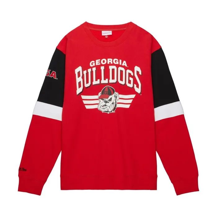 Mitchell and Ness All Over Crew 30 University Of Georgia Men Hoodies and Sweatshirts Mitchell and Ness All Over Crew 30 University Of Georgia Men Hoodies and Sweatshirts