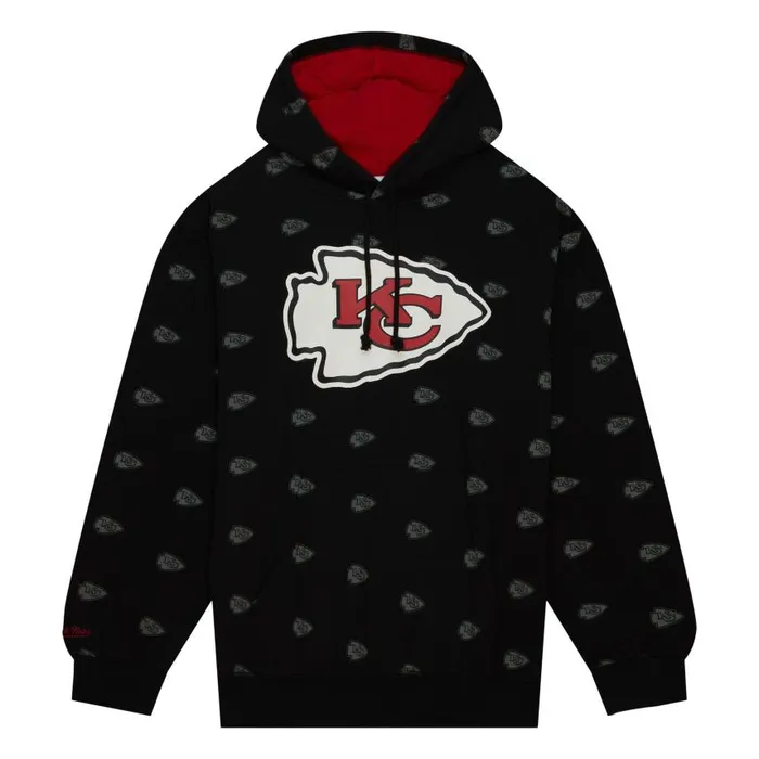 Mitchell and Ness AOP Fleece Hoodie Kansas City Chiefs Men Hoodies and Sweatshirts Mitchell and Ness AOP Fleece Hoodie Kansas City Chiefs Men Hoodies and Sweatshirts