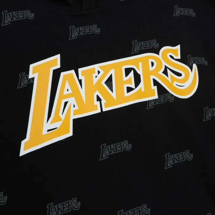 Mitchell and Ness AOP Fleece Hoodie Los Angeles Lakers Men Hoodies and Sweatshirts Mitchell and Ness AOP Fleece Hoodie Los Angeles Lakers Men Hoodies and Sweatshirts