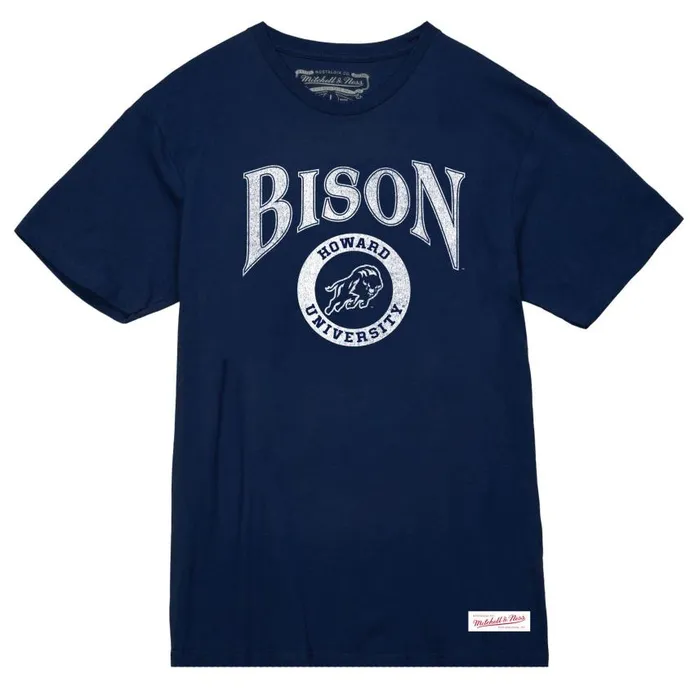 Mitchell and Ness Arched Logo Lockup Slub Tee Howard University Men TShirts and Tops Mitchell and Ness Arched Logo Lockup Slub Tee Howard University Men TShirts and Tops