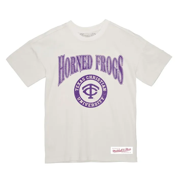 Mitchell and Ness Arched Logo Lockup Slub Tee Texas Christian University Men TShirts and Tops Mitchell and Ness Arched Logo Lockup Slub Tee Texas Christian University Men TShirts and Tops