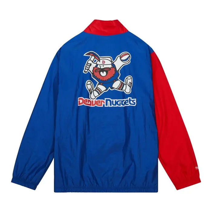 Mitchell and Ness Arched Retro Lined Windbreaker Denver Nuggets Men Jackets and Outerwear Mitchell and Ness Arched Retro Lined Windbreaker Denver Nuggets Men Jackets and Outerwear