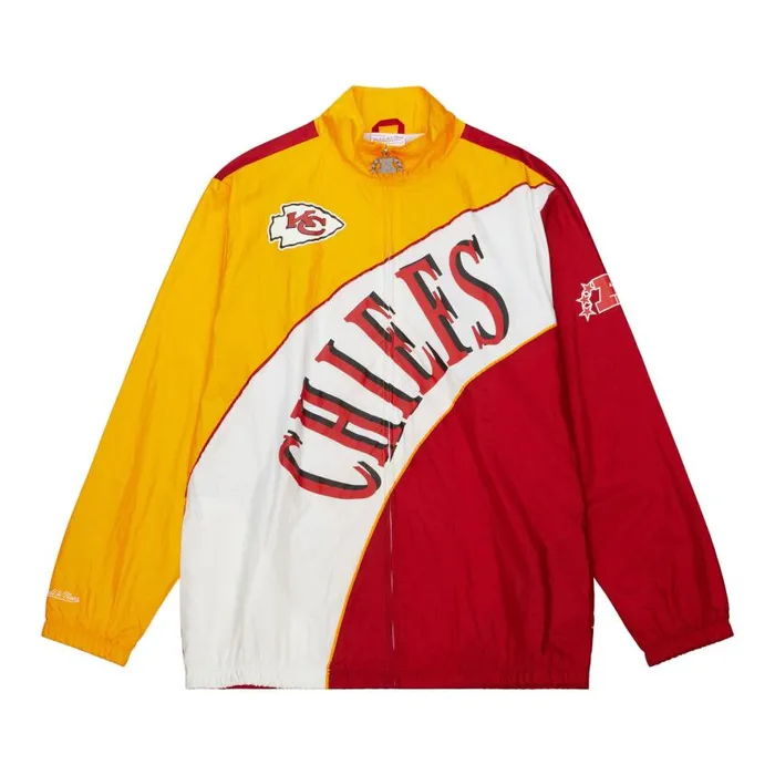 Mitchell and Ness Arched Retro Lined Windbreaker Kansas City Chiefs Men Jackets and Outerwear Mitchell and Ness Arched Retro Lined Windbreaker Kansas City Chiefs Men Jackets and Outerwear