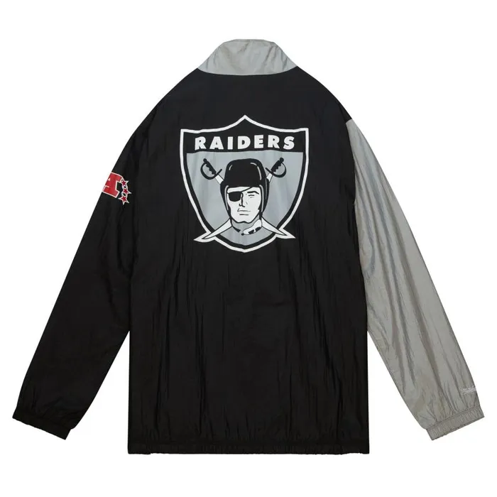 Mitchell and Ness Arched Retro Lined Windbreaker Oakland Raiders Men Jackets and Outerwear Mitchell and Ness Arched Retro Lined Windbreaker Oakland Raiders Men Jackets and Outerwear