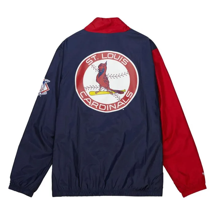 Mitchell and Ness Arched Retro Lined Windbreaker St Louis Cardinals Men Jackets and Outerwear Mitchell and Ness Arched Retro Lined Windbreaker St Louis Cardinals Men Jackets and Outerwear