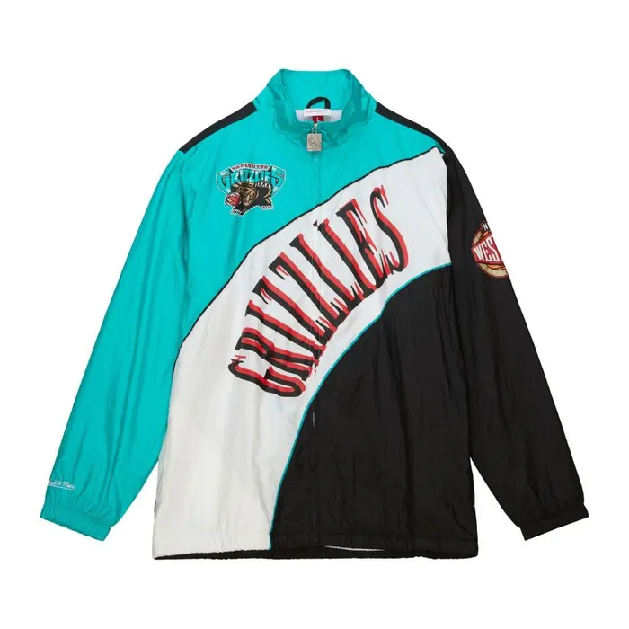 Mitchell and Ness Arched Retro Lined Windbreaker Vancouver Grizzlies Men Jackets and Outerwear Mitchell and Ness Arched Retro Lined Windbreaker Vancouver Grizzlies Men Jackets and Outerwear