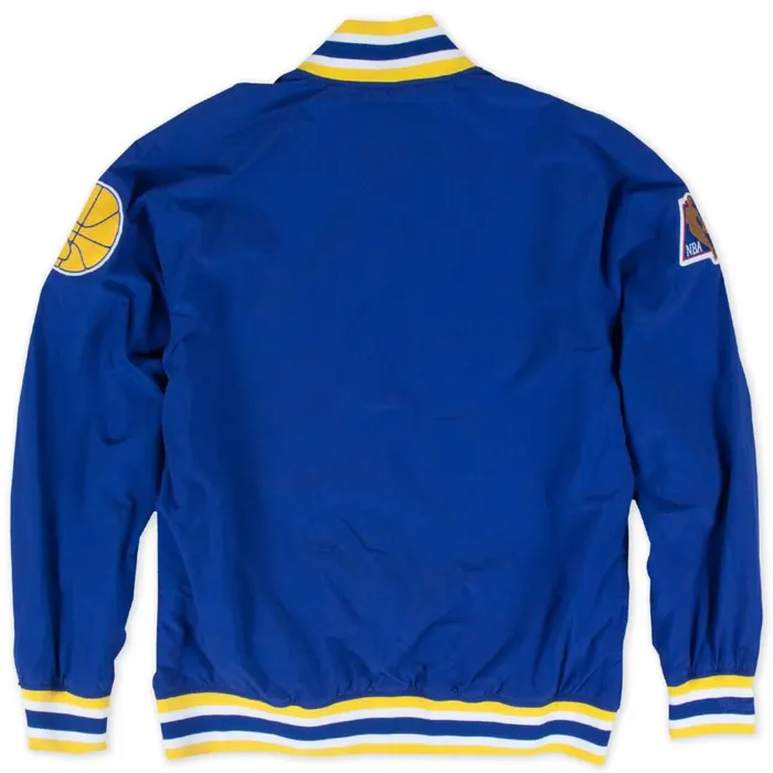 Mitchell and Ness Authentic Golden State Warriors 199697 Warm Up Jacket Men Jackets and Outerwear Mitchell and Ness Authentic Golden State Warriors 199697 Warm Up Jacket Men Jackets and Outerwear