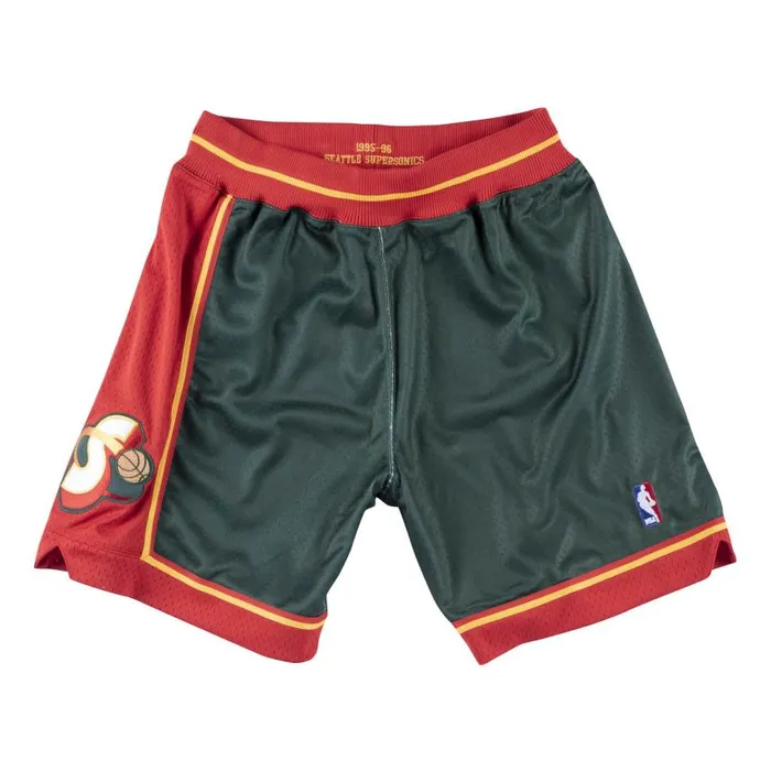 Mitchell and Ness Authentic Shorts Seattle SuperSonics Road 199596 Men Shorts Mitchell and Ness Authentic Shorts Seattle SuperSonics Road 199596 Men Shorts