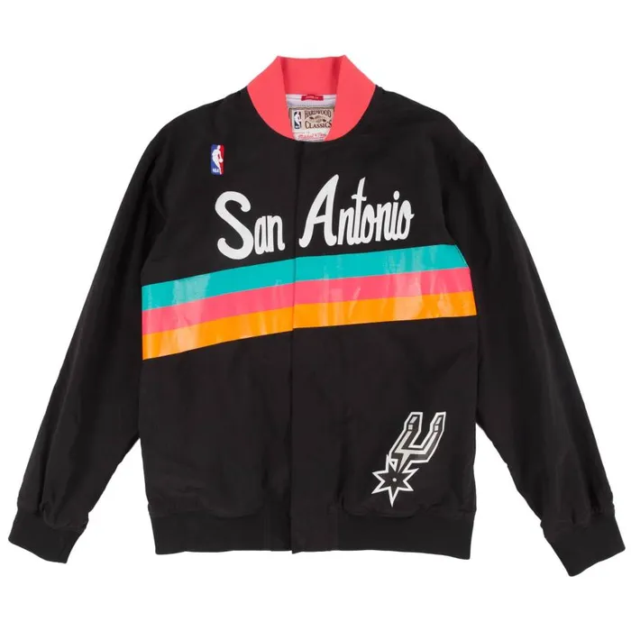 Mitchell and Ness Authentic Warm Up Jacket San Antonio Spurs 199495 Men Jackets and Outerwear Mitchell and Ness Authentic Warm Up Jacket San Antonio Spurs 199495 Men Jackets and Outerwear