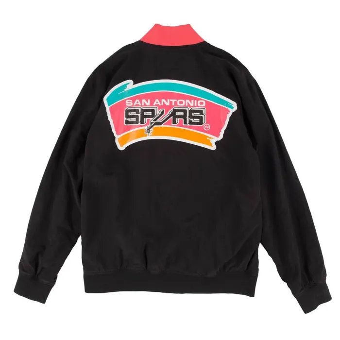 Mitchell and Ness Authentic Warm Up Jacket San Antonio Spurs 199495 Men Jackets and Outerwear Mitchell and Ness Authentic Warm Up Jacket San Antonio Spurs 199495 Men Jackets and Outerwear