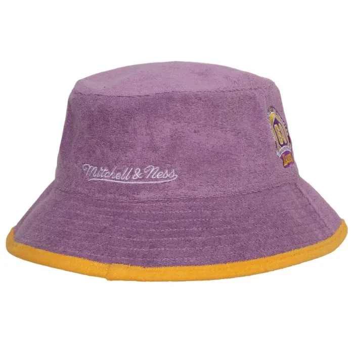 Mitchell and Ness B Boy Bucket Hat HWC Los Angeles Lakers Men Hats and Headwear Mitchell and Ness B Boy Bucket Hat HWC Los Angeles Lakers Men Hats and Headwear