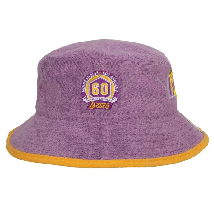 Mitchell and Ness B Boy Bucket Hat HWC Los Angeles Lakers Men Hats and Headwear Mitchell and Ness B Boy Bucket Hat HWC Los Angeles Lakers Men Hats and Headwear