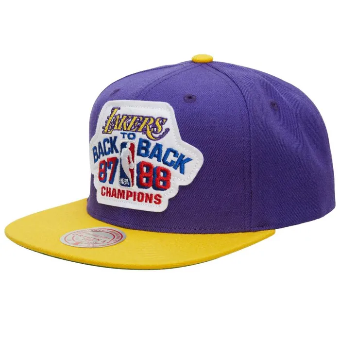 Mitchell and Ness B2B Snapback HWC Los Angeles Lakers Men Hats and Headwear