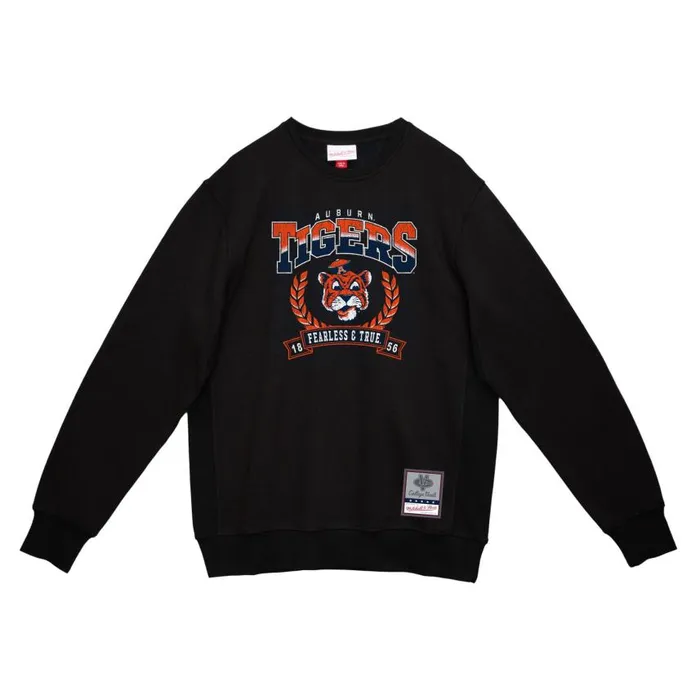 Mitchell and Ness Baseline Crew Auburn University Men Hoodies and Sweatshirts