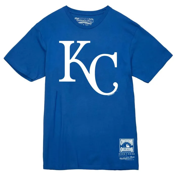 Mitchell and Ness Basic Logo 2 Tee Kansas City Royals Men TShirts and Tops
