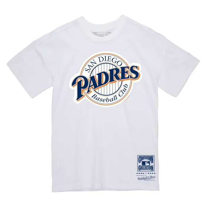 Mitchell and Ness Basic Logo 3 Tee San Diego Padres Men TShirts and Tops