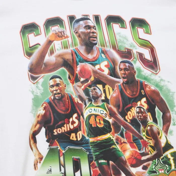 Mitchell and Ness Bling SS Tee 20 HWC Seattle Supersonics Shawn Kemp Men TShirts and Tops Mitchell and Ness Bling SS Tee 20 HWC Seattle Supersonics Shawn Kemp Men TShirts and Tops