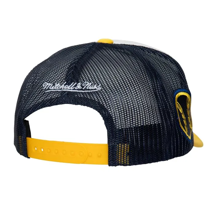 Mitchell and Ness Blocker Trucker Milwaukee Brewers Men Hats and Headwear Mitchell and Ness Blocker Trucker Milwaukee Brewers Men Hats and Headwear