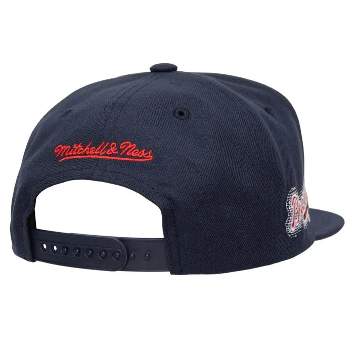 Mitchell and Ness Blurred Vision Snapback Atlanta Braves Men Hats and Headwear Mitchell and Ness Blurred Vision Snapback Atlanta Braves Men Hats and Headwear