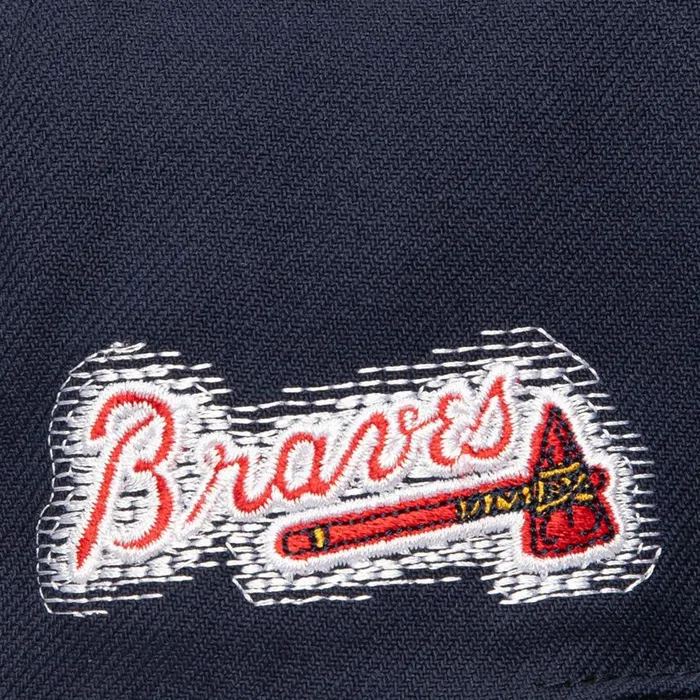 Mitchell and Ness Blurred Vision Snapback Atlanta Braves Men Hats and Headwear Mitchell and Ness Blurred Vision Snapback Atlanta Braves Men Hats and Headwear