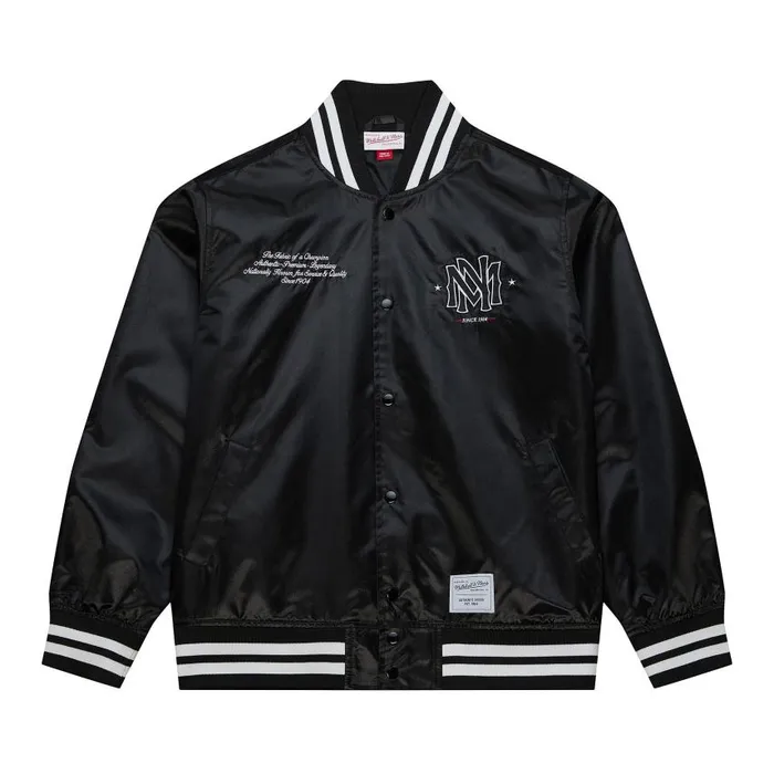 Mitchell and Ness Branded 1904 Satin Jacket Men Jackets and Outerwear