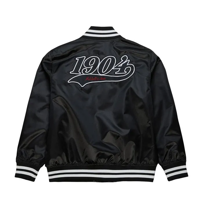 Mitchell and Ness Branded 1904 Satin Jacket Men Jackets and Outerwear Mitchell and Ness Branded 1904 Satin Jacket Men Jackets and Outerwear