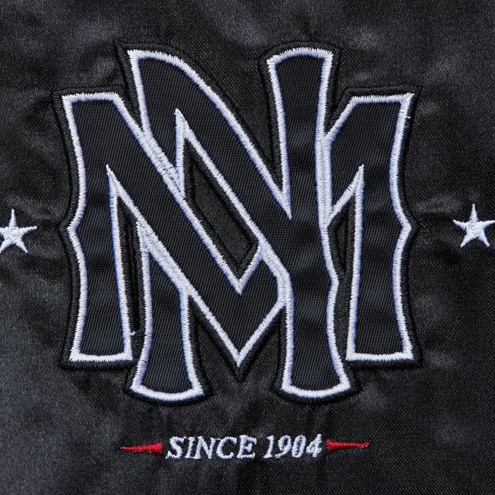 Mitchell and Ness Branded 1904 Satin Jacket Men Jackets and Outerwear Mitchell and Ness Branded 1904 Satin Jacket Men Jackets and Outerwear