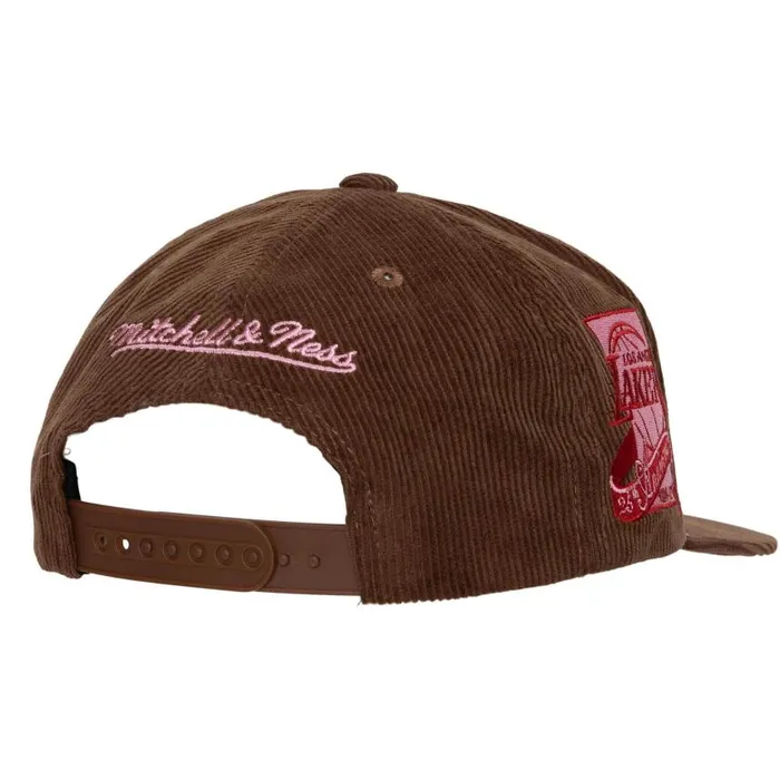 Mitchell and Ness BSB Cord Deadstock Snapback HWC Los Angeles Lakers Men Hats and Headwear Mitchell and Ness BSB Cord Deadstock Snapback HWC Los Angeles Lakers Men Hats and Headwear