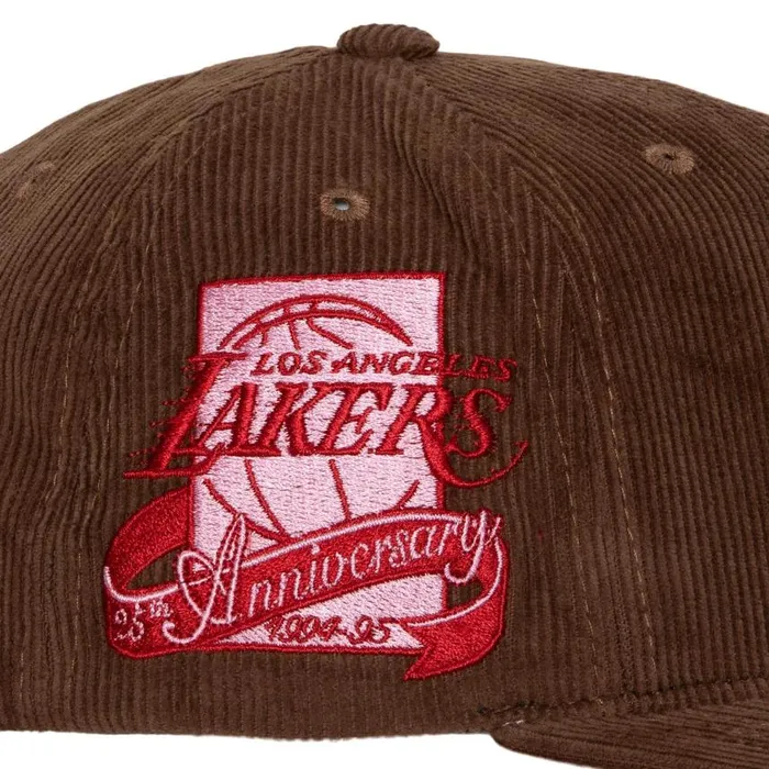 Mitchell and Ness BSB Cord Deadstock Snapback HWC Los Angeles Lakers Men Hats and Headwear Mitchell and Ness BSB Cord Deadstock Snapback HWC Los Angeles Lakers Men Hats and Headwear