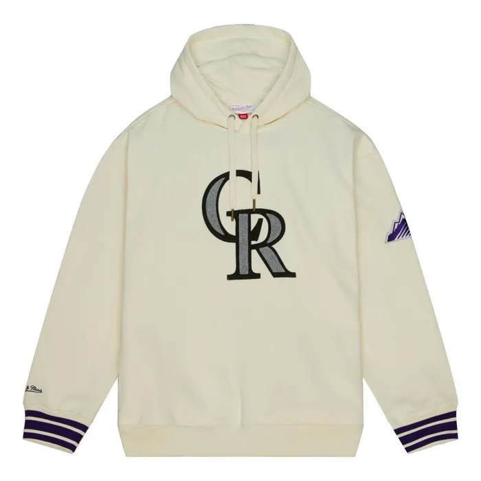 Mitchell and Ness Chainstitch Heavyweight Hoodie Current Colorado Rockies Men Hoodies and Sweatshirts Mitchell and Ness Chainstitch Heavyweight Hoodie Current Colorado Rockies Men Hoodies and Sweatshirts