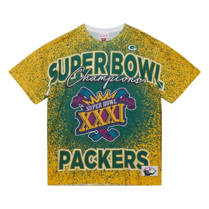 Mitchell and Ness Champ City Sublimated SS Tee Green Bay Packers Men TShirts and Tops Mitchell and Ness Champ City Sublimated SS Tee Green Bay Packers Men TShirts and Tops