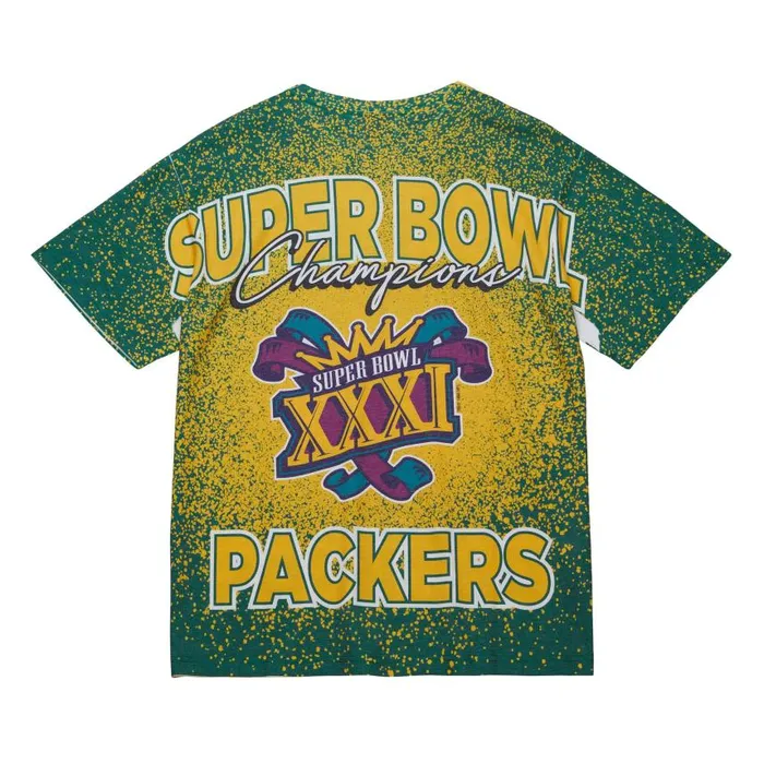 Mitchell and Ness Champ City Sublimated SS Tee Green Bay Packers Men TShirts and Tops Mitchell and Ness Champ City Sublimated SS Tee Green Bay Packers Men TShirts and Tops