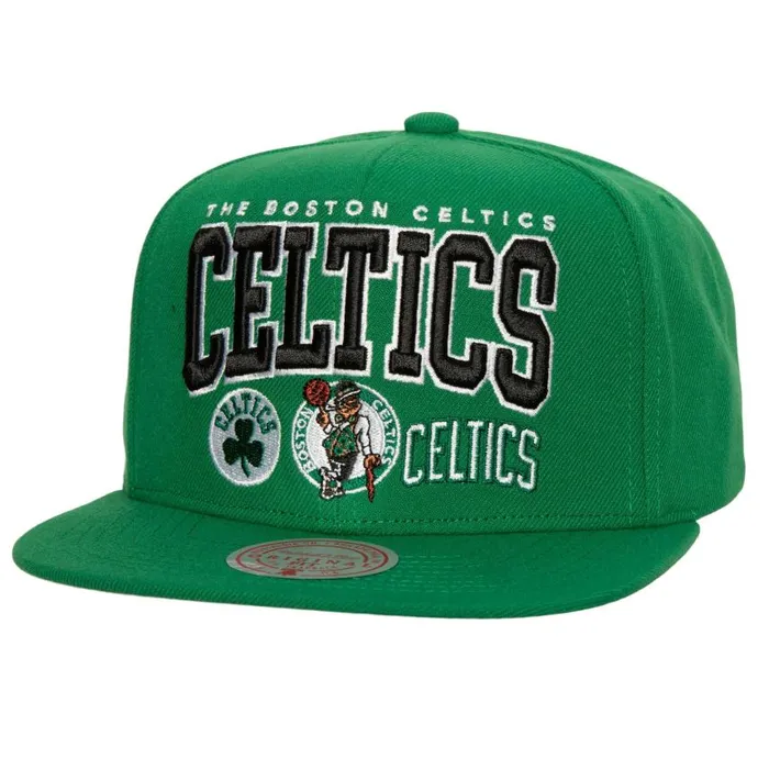 Mitchell and Ness Champ Stack Snapback Boston Celtics Men Hats and Headwear