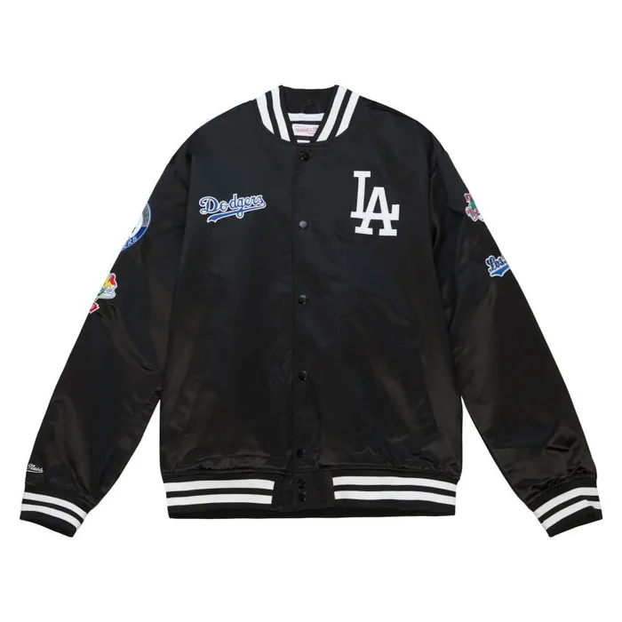 Mitchell and Ness City Collection Lightweight Satin Jacket Los Angeles Dodgers Men Jackets and Outerwear Mitchell and Ness City Collection Lightweight Satin Jacket Los Angeles Dodgers Men Jackets and Outerwear