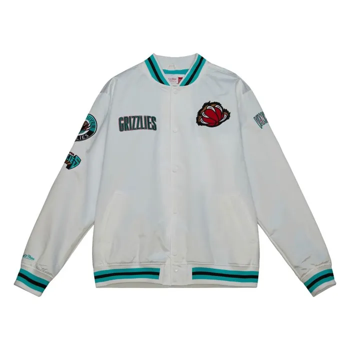 Mitchell and Ness City Collection Lightweight Satin Jacket Vancouver Grizzlies Men Jackets and Outerwear Mitchell and Ness City Collection Lightweight Satin Jacket Vancouver Grizzlies Men Jackets and Outerwear