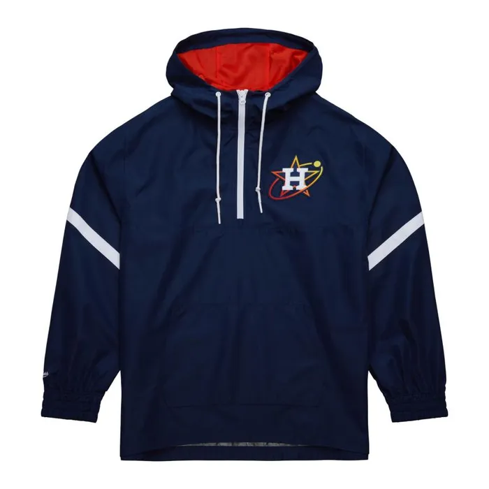 Mitchell and Ness City Connect Lightweight Anorak Current Logo Houston Astros Men Jackets and Outerwear Mitchell and Ness City Connect Lightweight Anorak Current Logo Houston Astros Men Jackets and Outerwear