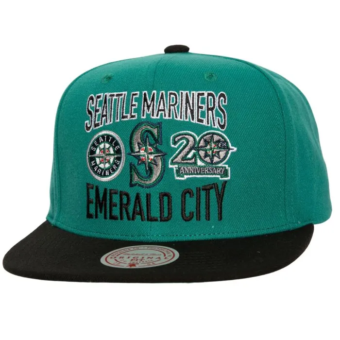 Mitchell and Ness City Love Snapback Coop Seattle Mariners Men Hats and Headwear Mitchell and Ness City Love Snapback Coop Seattle Mariners Men Hats and Headwear