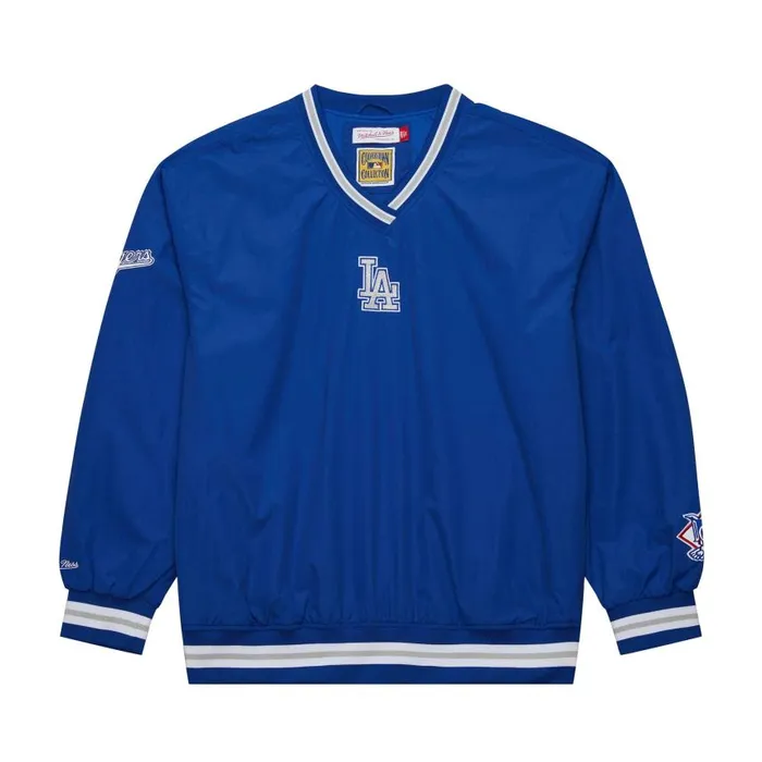 Mitchell and Ness Classic Nylon Pullover Vintage Logo Los Angeles Dodgers Men Jackets and Outerwear Mitchell and Ness Classic Nylon Pullover Vintage Logo Los Angeles Dodgers Men Jackets and Outerwear