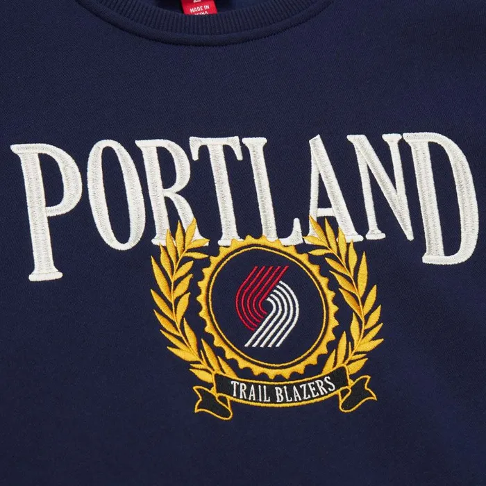 Mitchell and Ness Collegiate Crew Fleece Portland Trail Blazers Men Hoodies and Sweatshirts Mitchell and Ness Collegiate Crew Fleece Portland Trail Blazers Men Hoodies and Sweatshirts