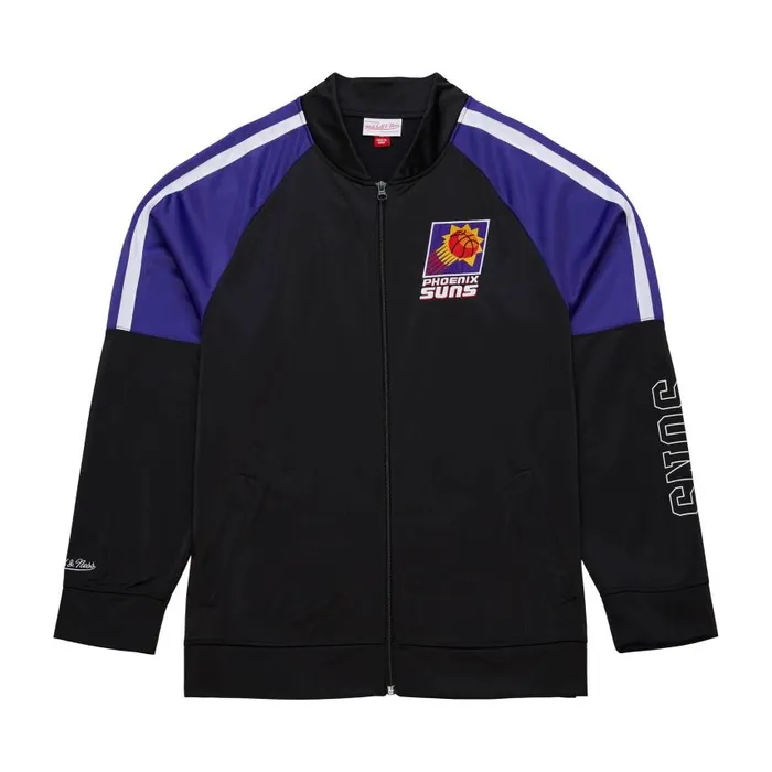 Mitchell and Ness Color Blocked Track Jacket Vintage Logo Phoenix Suns Men Jackets and Outerwear Mitchell and Ness Color Blocked Track Jacket Vintage Logo Phoenix Suns Men Jackets and Outerwear