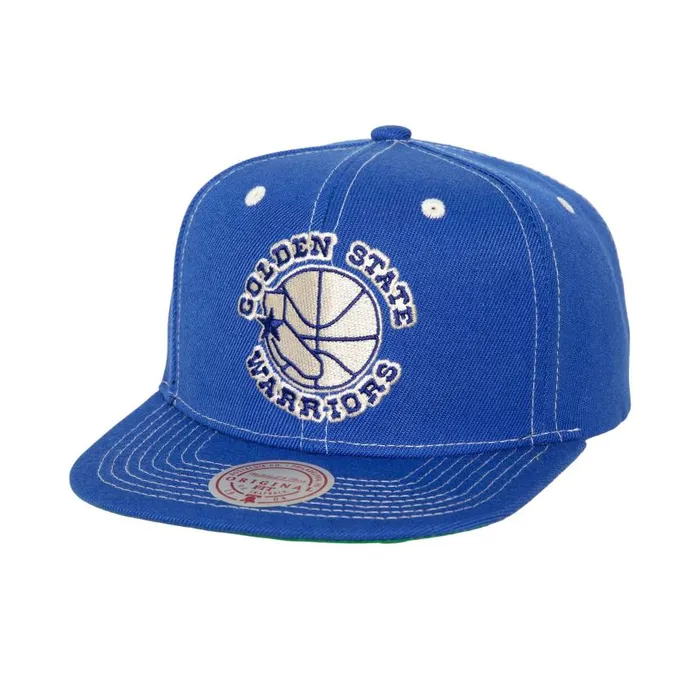 Mitchell and Ness Contrast Natural Snapback HWC Golden State Warriors Men Hats and Headwear Mitchell and Ness Contrast Natural Snapback HWC Golden State Warriors Men Hats and Headwear